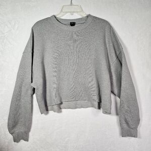 Wild Fable Gray Oversized Cropped Sweatshirt Women's Size XL